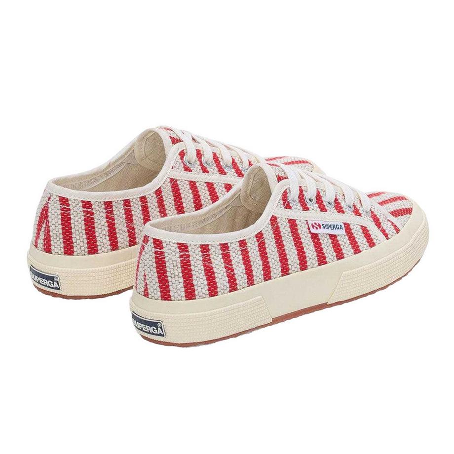 SUPERGA Gestreifte Flache Sneaker  