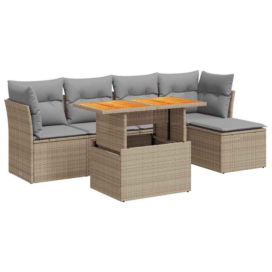 set di divani da giardino Polirattan