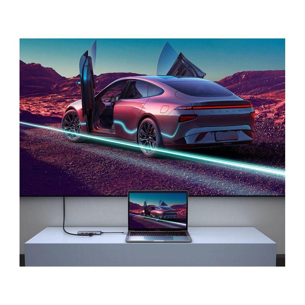 UGREEN  Ugreen Hub USB-C vers 2x USB-A / HDMI 4K 60Hz / Lecteur de cartes SD et TF / USB-C PD 100W - Gris 