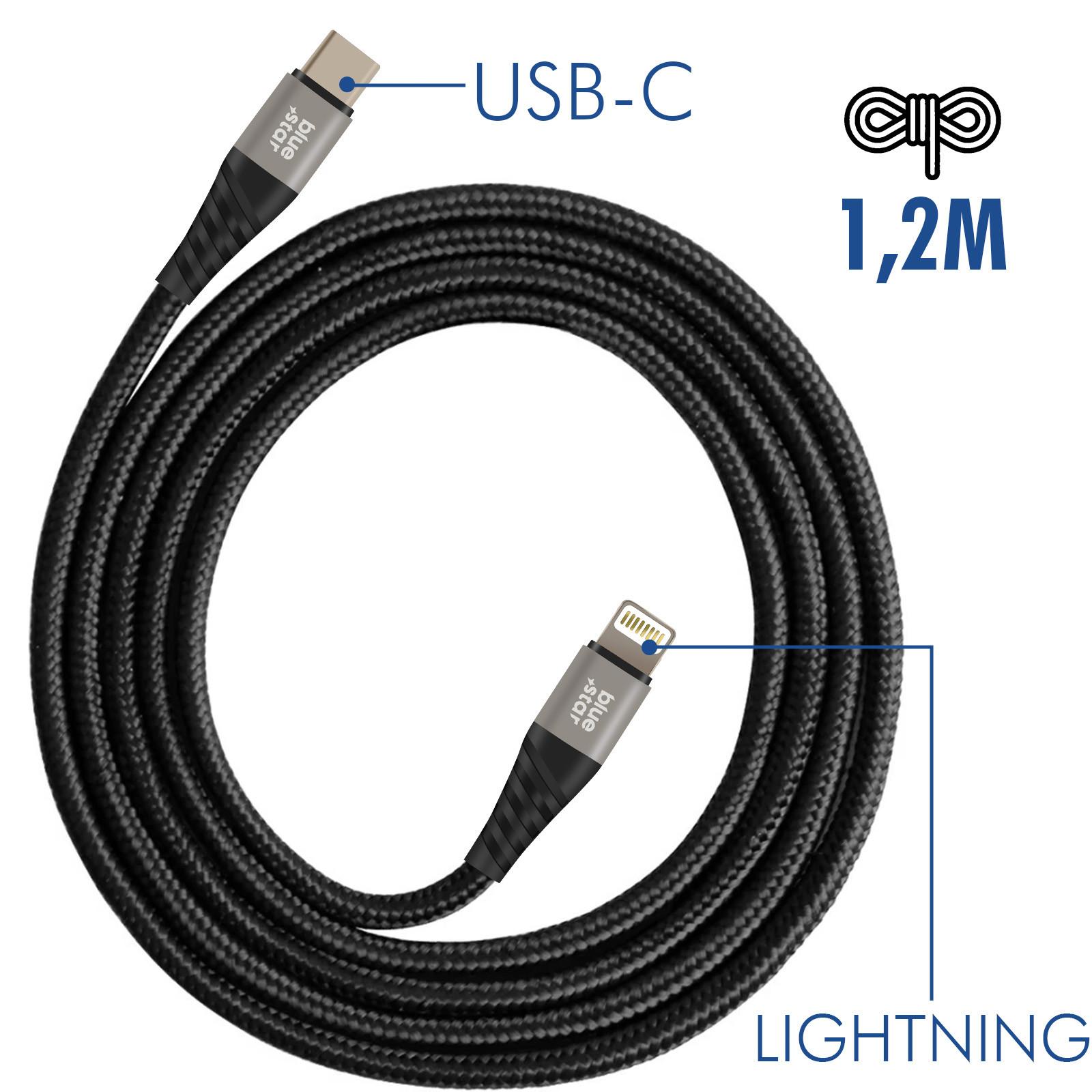 BLUE STAR  Cavo USB-C / Lightning 2,4A Blue Star 