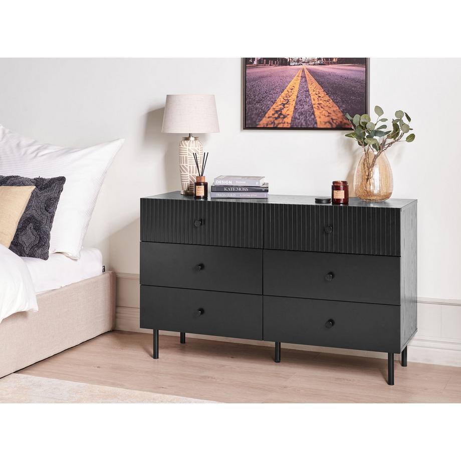 Beliani Cassettiera a 6 cassetti en Fibra a media densità (MDF) Moderno COVENTRY  