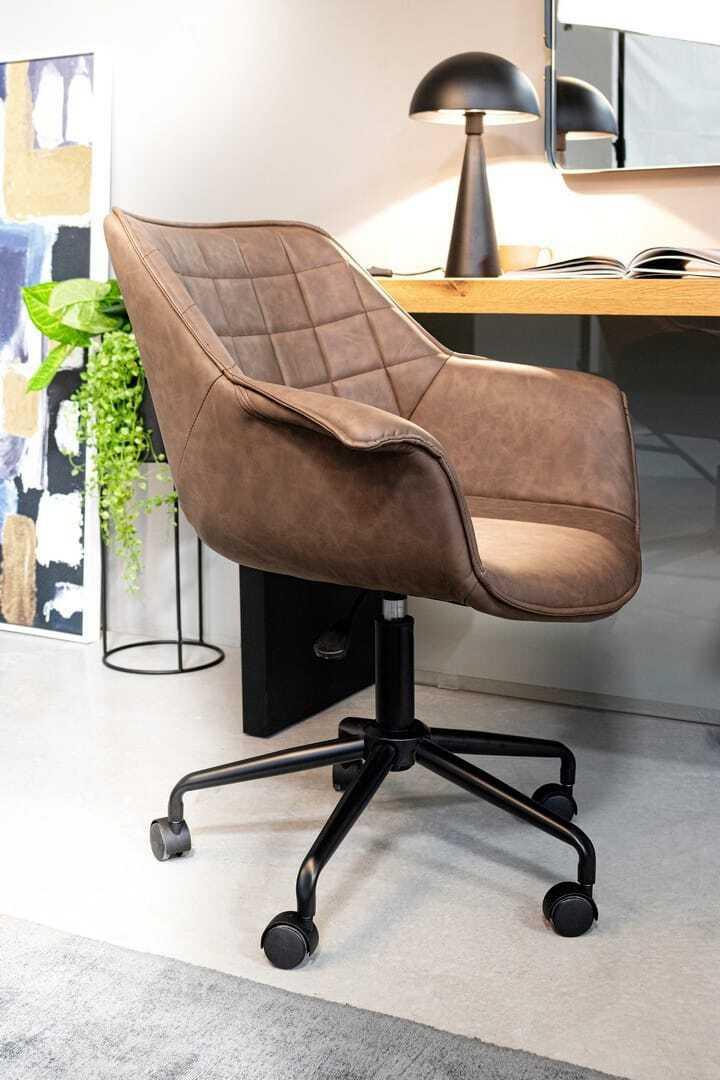 mutoni Fauteuil de bureau Joshua marron  