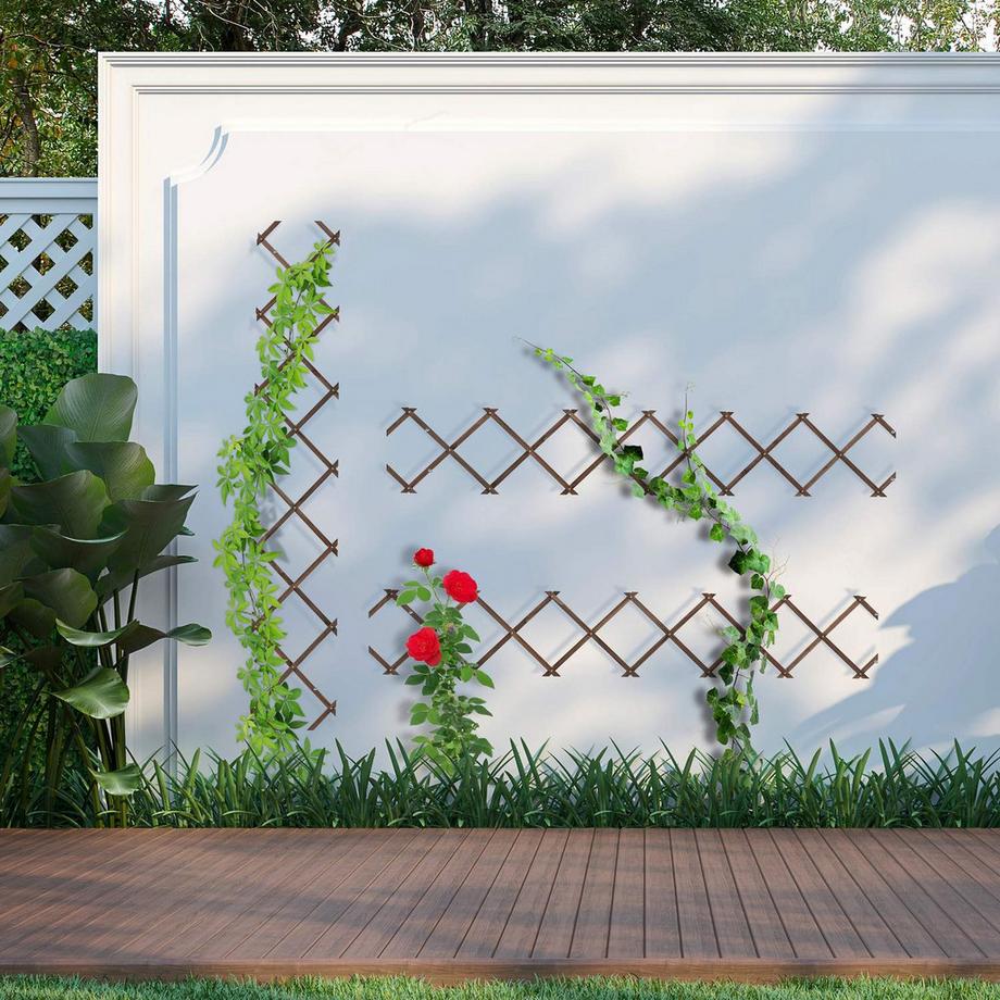 Northix Ausziehbares Pflanzenspalier-Set für die Wand  