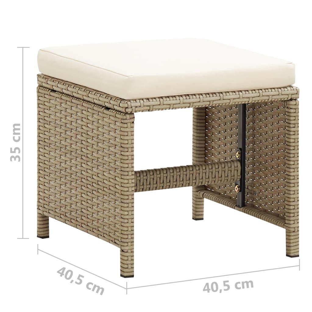 VidaXL Fußhocker poly-rattan  