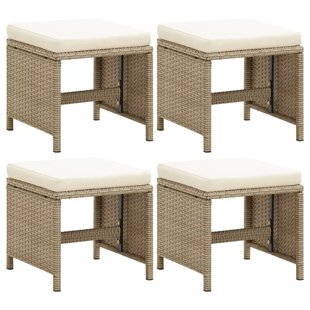 VidaXL - Tabouret de jardin rotin synthétique, One Size, Beige