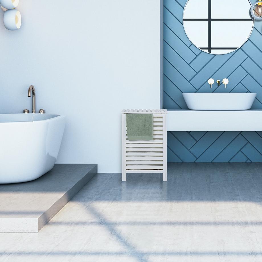 Northix Panier à linge en noyer avec sac  