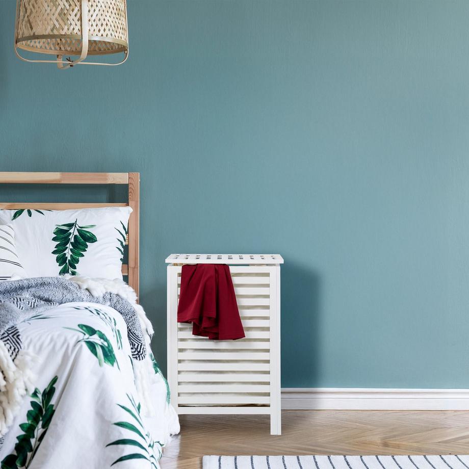 Northix Panier à linge en noyer avec sac  