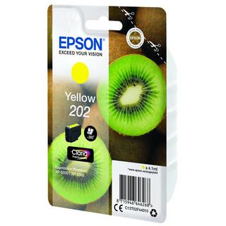 EPSON  Kiwi Singlepack Yellow 202 Claria Premium Ink 