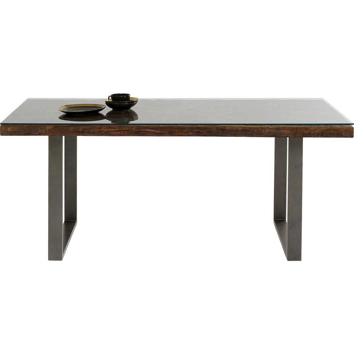 KARE Design Table Conley acier brut 180x90  