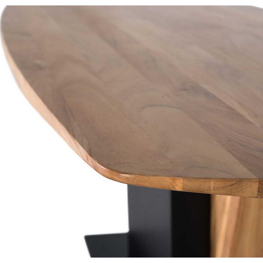 mutoni Table de salle à manger Nano en acacia naturel 190  