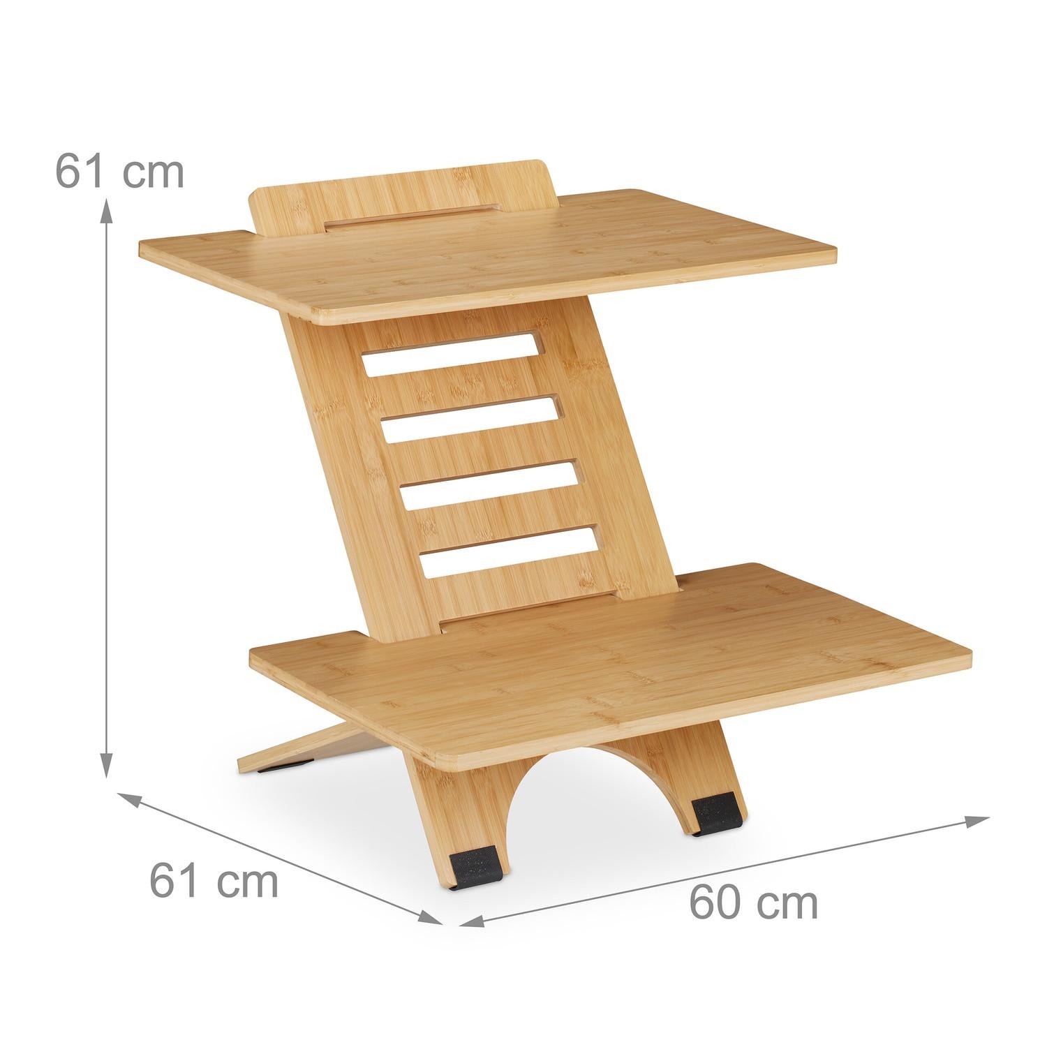 B2X Stehende Bambus-Schreibtischplatte  