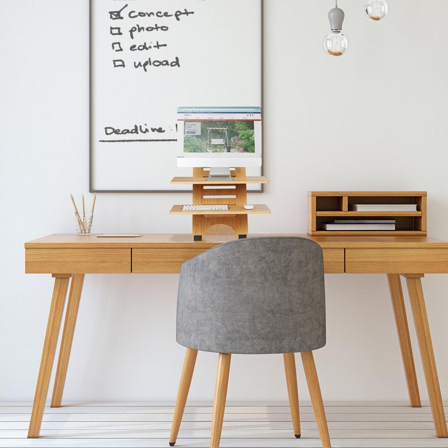 B2X Stehende Bambus-Schreibtischplatte  