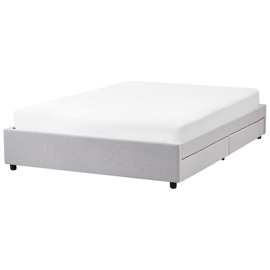 Beliani Letto con cassetti contenitore senza testata en Tessuto Moderno PRADES  