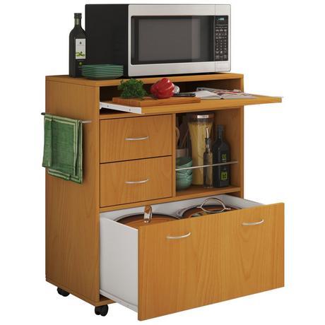 VCM Küchenwagen | Rollwagen mit Schubladen und Ablage | Maße Rollwagen ca. H. 86 x B. 70 x T. 40 cm | rollbar | Servierwagen Kicha  