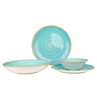 Bonna  Set di stoviglie - Aqua - 24 pezzi - 6 Persone - Porcellana 