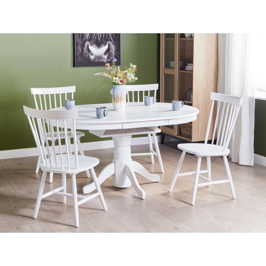 Beliani Table de salle à manger extensible en MDF Scandinave AKRON  