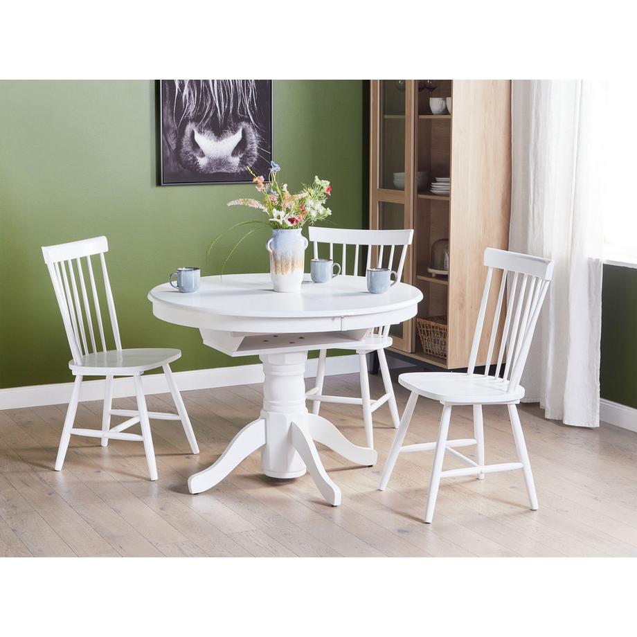 Beliani Table de salle à manger extensible en MDF Scandinave AKRON  