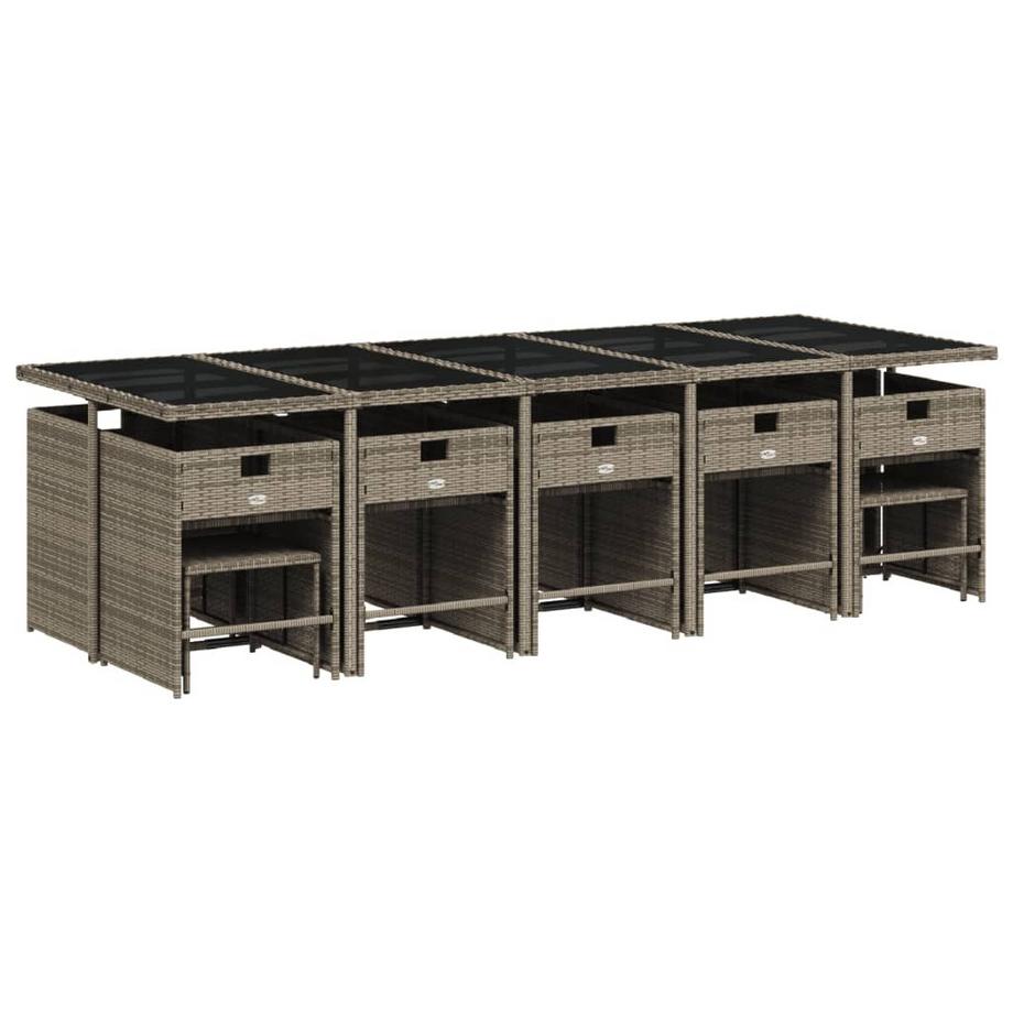 VidaXL set da pranzo da giardino Polirattan  