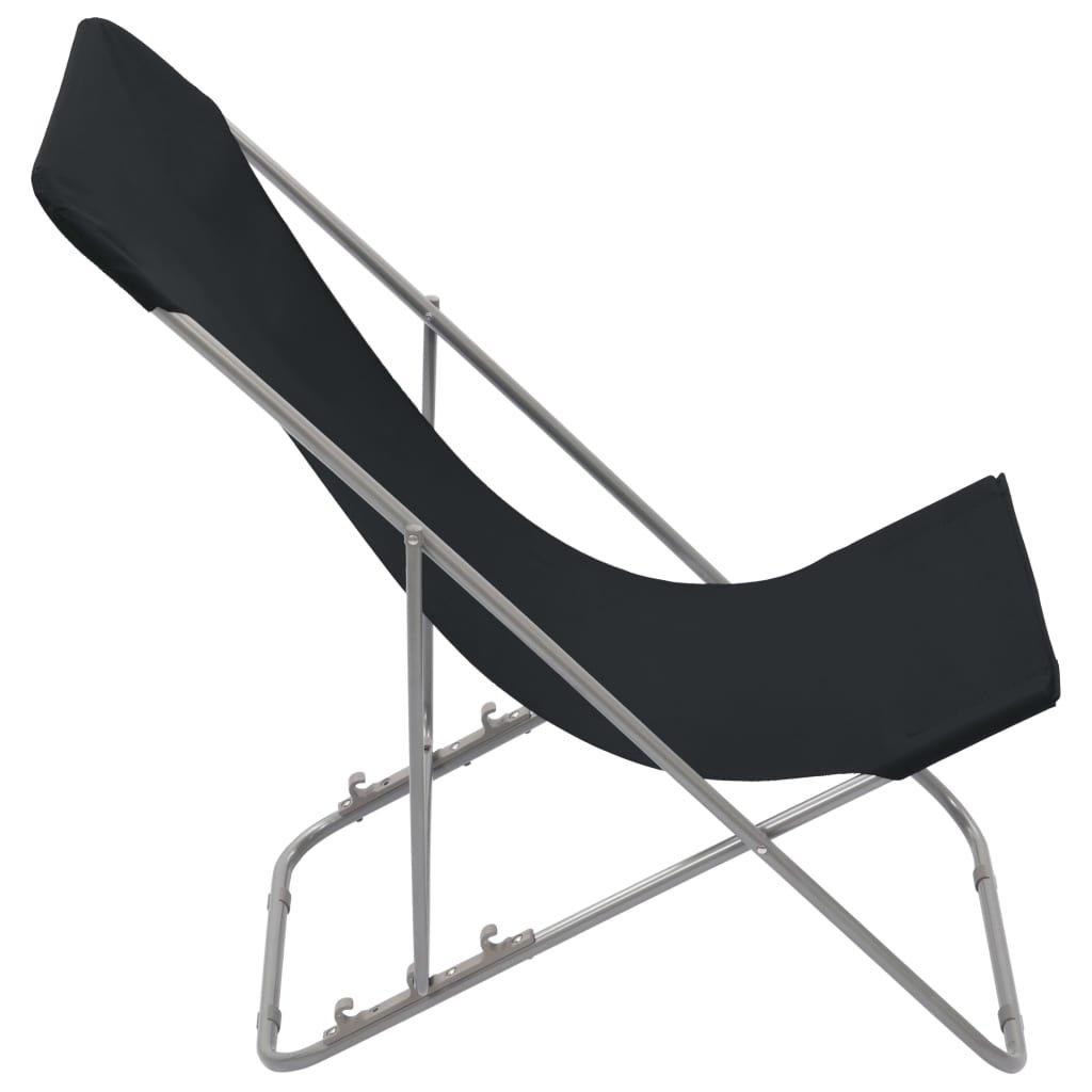 VidaXL Chaise de plage tissu  