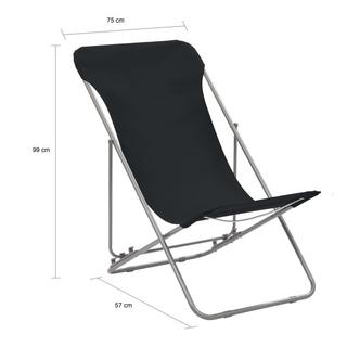 VidaXL Chaise de plage tissu  