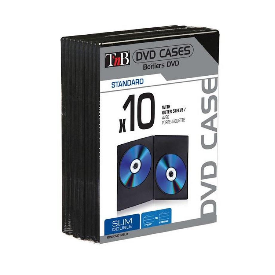 T'nB  Packung mit 10 T'nB Slim Doppel-DVD-Boxen in Schwarz 