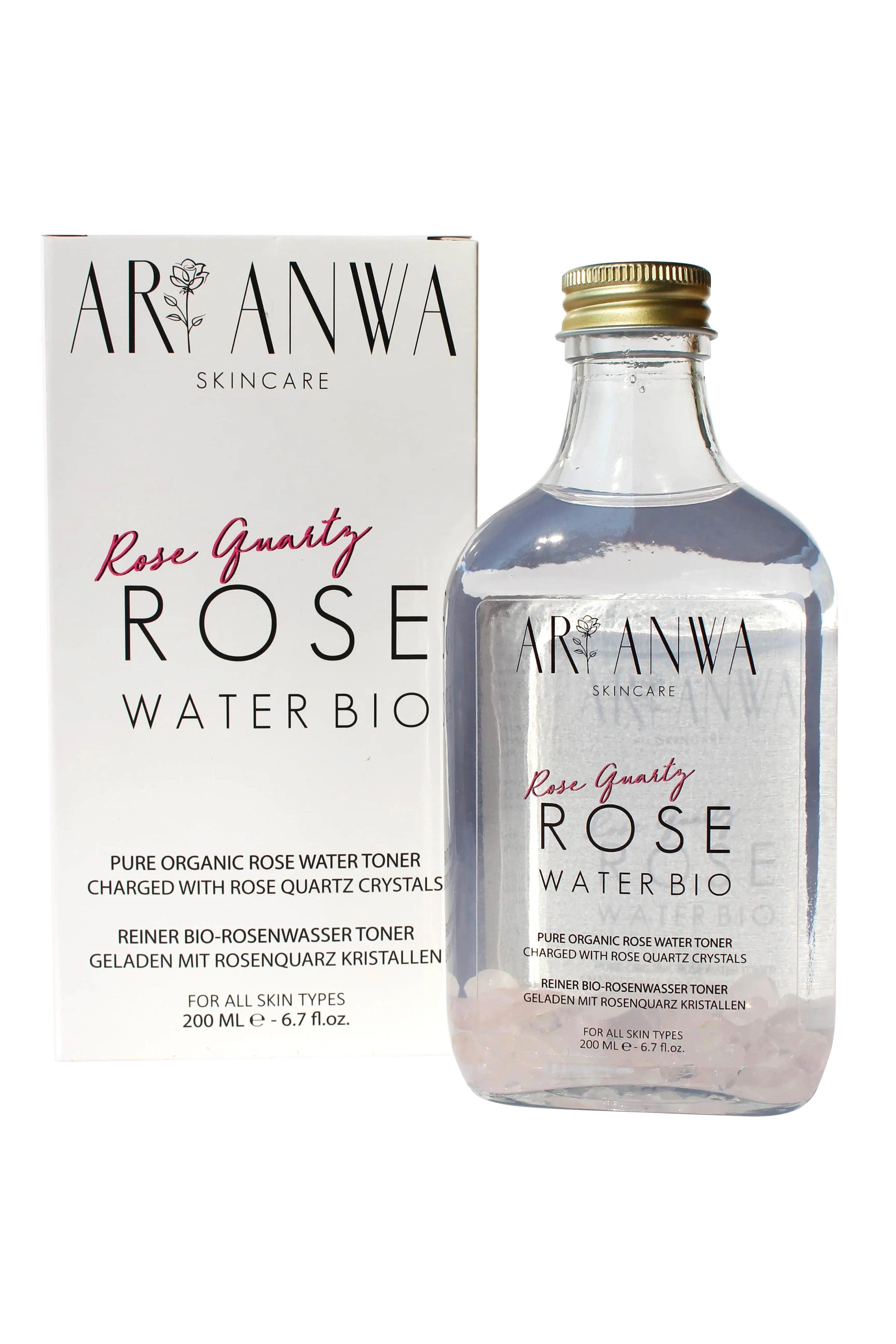 ARI ANWA Skincare  Eau de Rose Bio avec Quartz Rose - Toner 