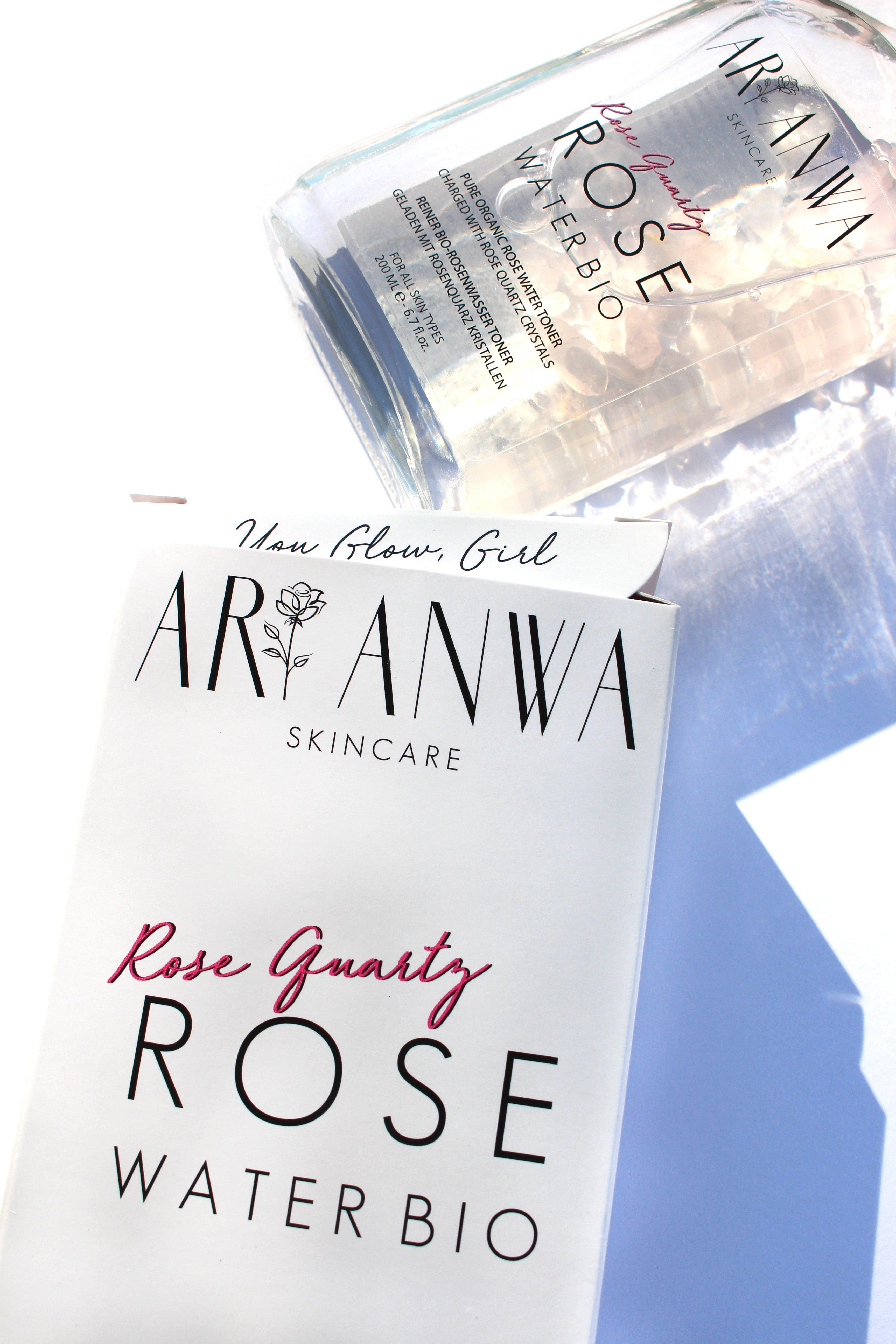 ARI ANWA Skincare  Bio Rosenwasser mit Rosenquarz – Toner 