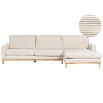 Canapé d'angle gauche en Velours côtelé Moderne SIGGARD