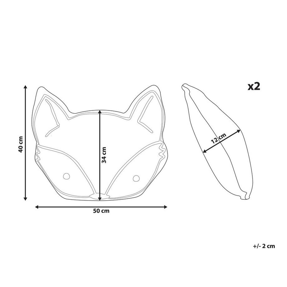 Beliani Dekokissen 2er Set aus Baumwolle Modern VADODARA  