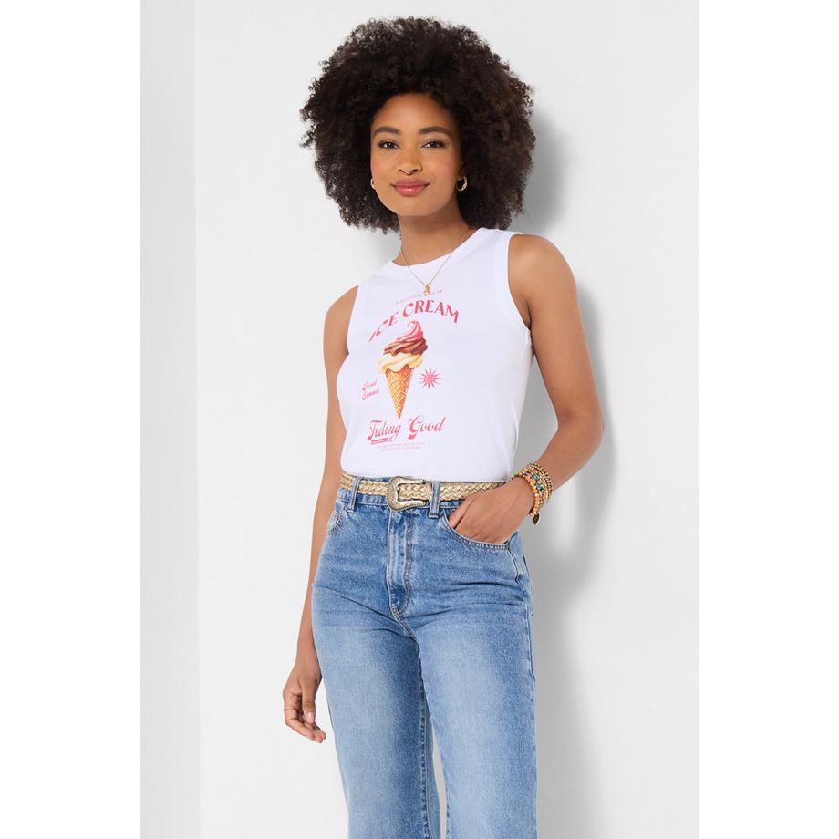 Joe Browns Top in Jersey con Stampa Gelato  