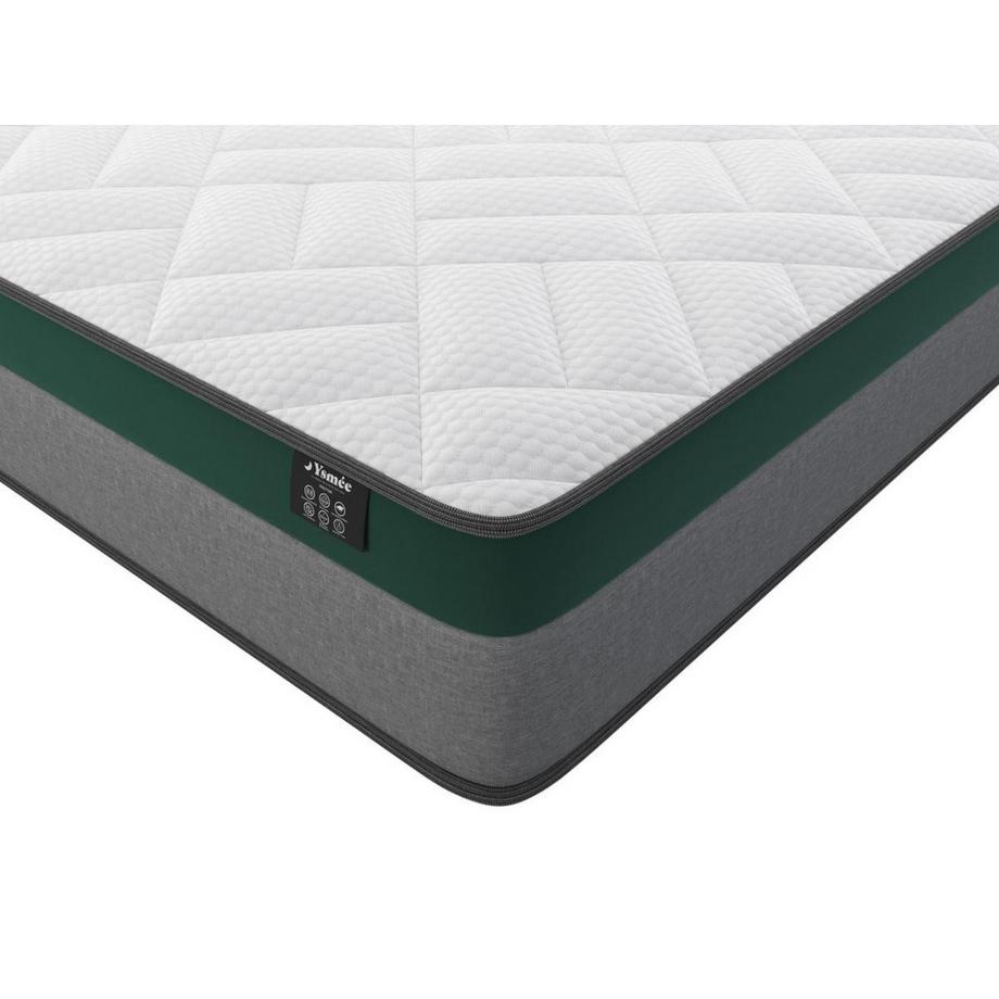 Ysmée Ensemble 160 x 200 cm sommier coffre naturel clair + matelas ressorts ensachés ép.22cm - PRESTIGE de YSMÉE  