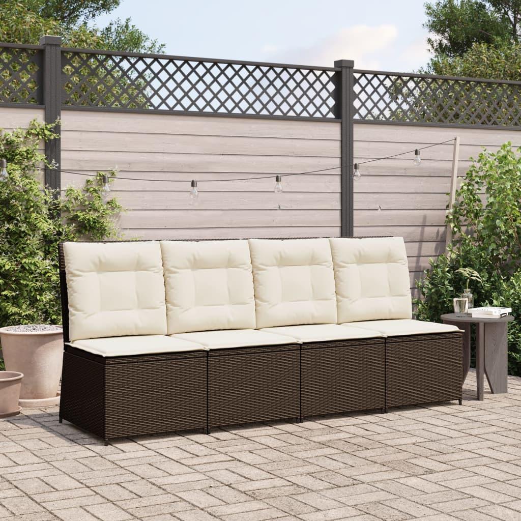 VidaXL Canapé de jardin inclinable rotin synthétique  