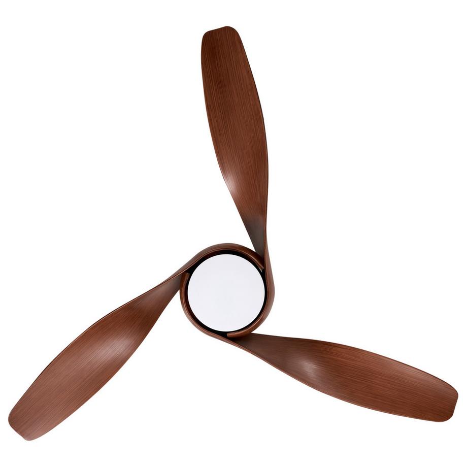 Beliani Ventilateur de plafond avec lampe en Métal Rustique PARIA  