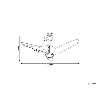 Beliani Ventilateur de plafond en Métal Moderne PARIA  