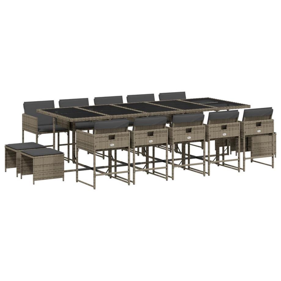 VidaXL set da pranzo da giardino Polirattan  