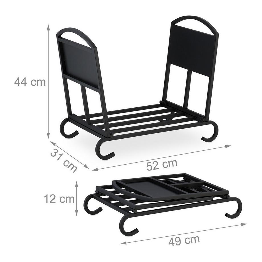 Northix Panier à bois de chauffage pliable  