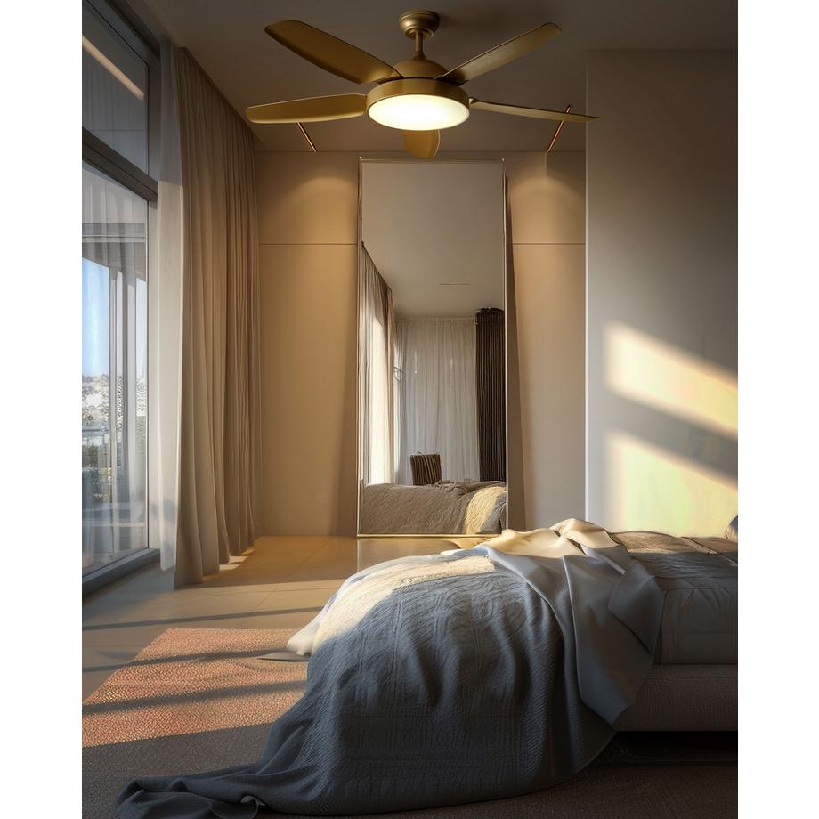 Beliani Ventilatore a soffitto con luce en Ferro Classico GOSHAABA  