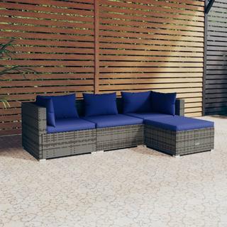 VidaXL set lounge giardino Polirattan  