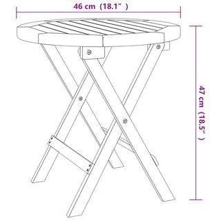 VidaXL Table de bistro bois d'acacia  