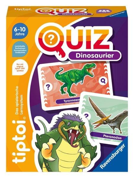 Ravensburger  Ravensburger tiptoi 00165 Quiz Dinosaurier, Quizspiel für Kinder ab 6 Jahren, für 1-4 Spieler 