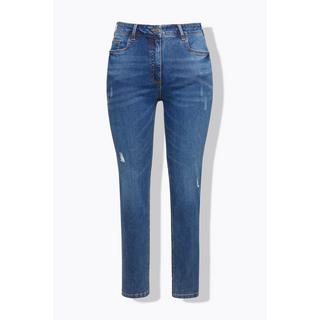 Ulla Popken  Jean Sarah stretch avec détails destroy, jambes slim et taille confortable 