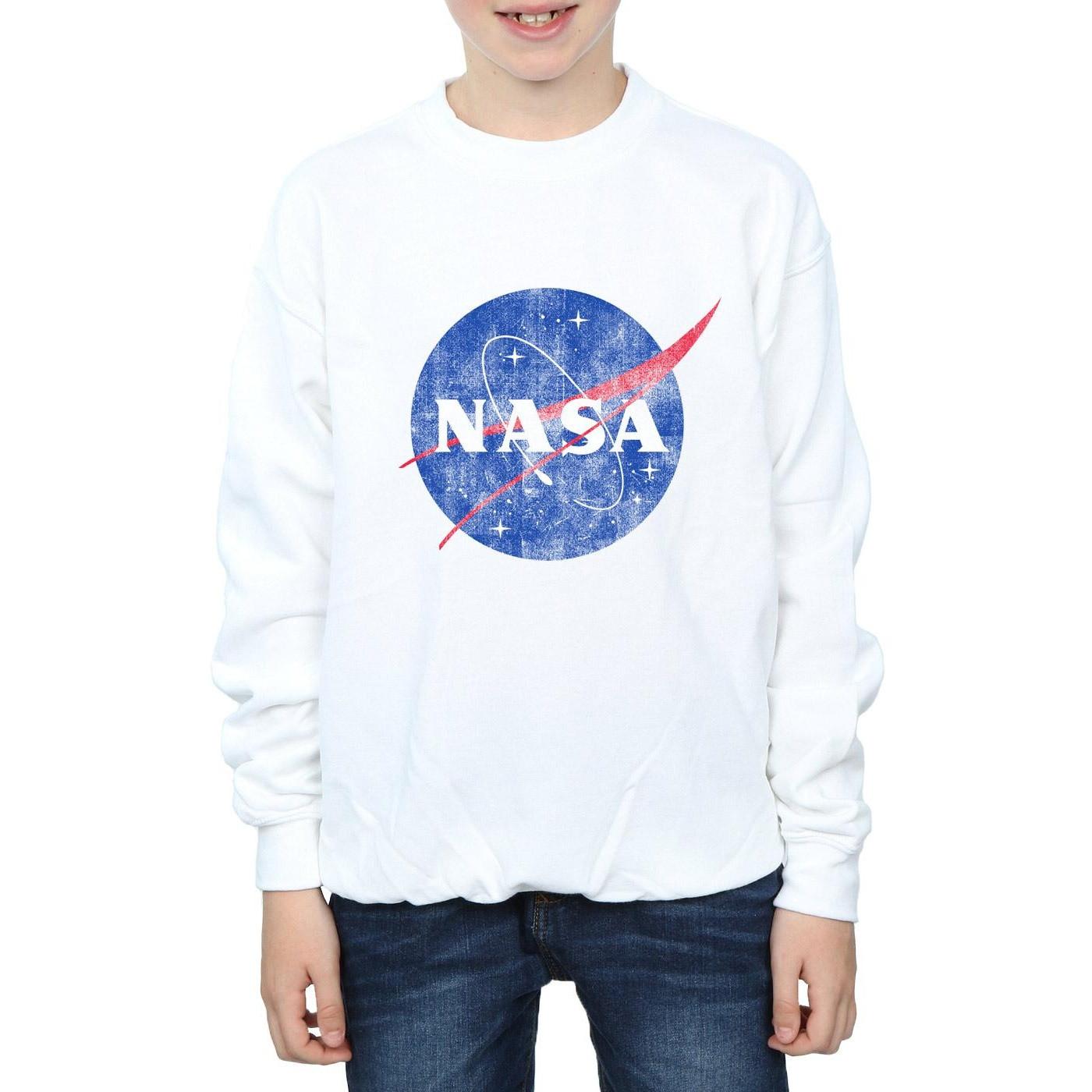 Nasa  Classic Insignia Logo Distressed Sweatshirt 