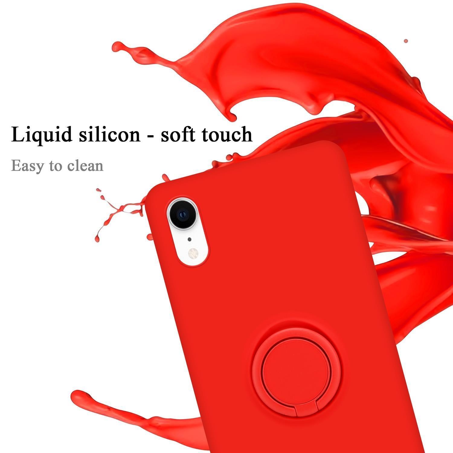 Cadorabo  Housse compatible avec Apple iPhone XR - Coque de protection en silicone TPU flexible avec anneau 