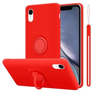 Cadorabo  Housse compatible avec Apple iPhone XR - Coque de protection en silicone TPU flexible avec anneau 