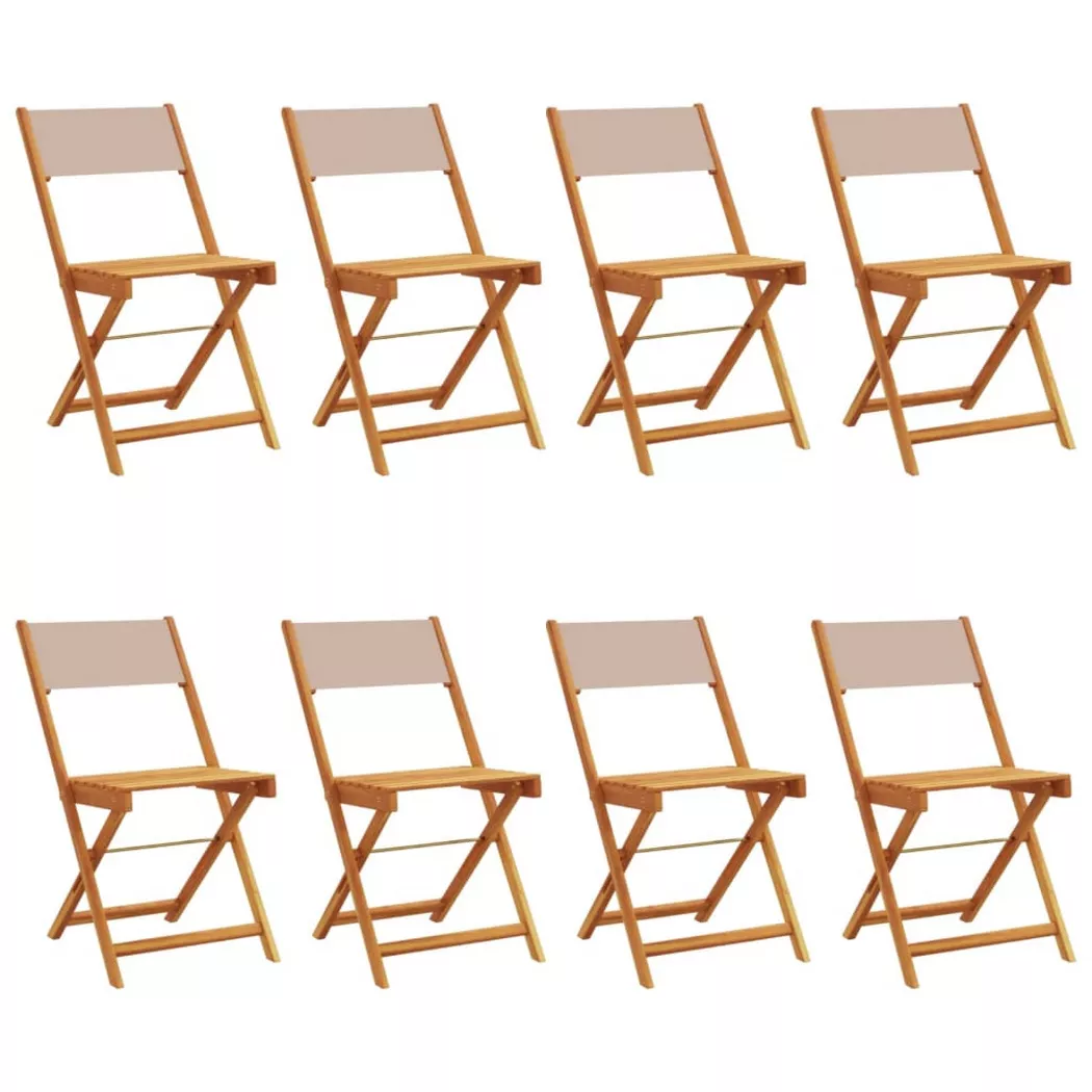 VidaXL - sedia da giardino Legno, One Size, Beige