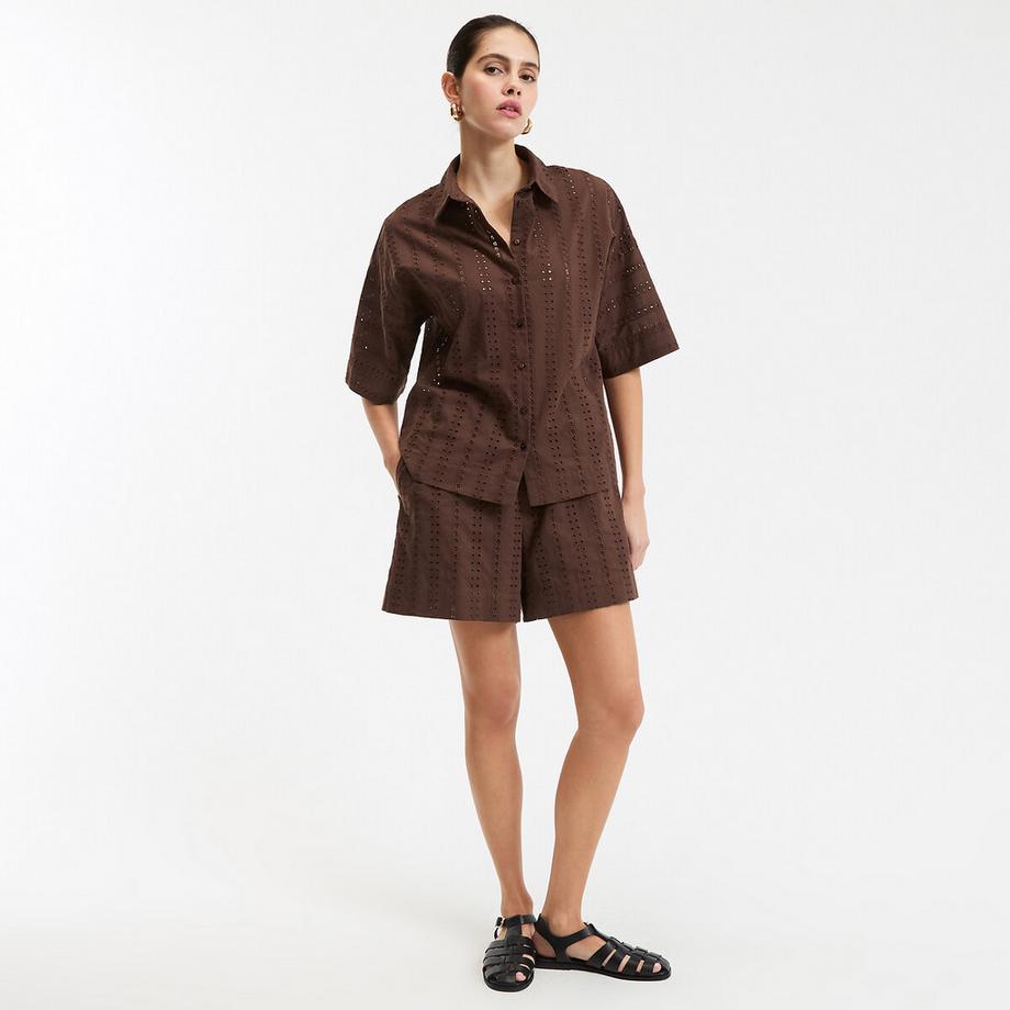 La Redoute Collections Weites Hemd aus englischer Stickerei  