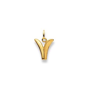 Pendentif lettre V or jaune 750, 20x13mm