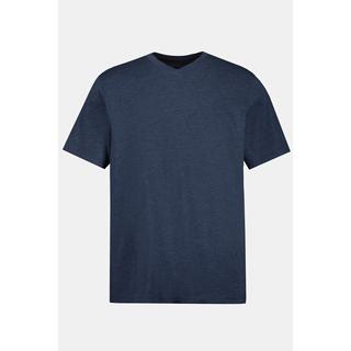 JP1880  T-shirt basic con scollo a V blu medio mélange 