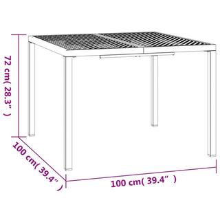 VidaXL Table de jardin acier  