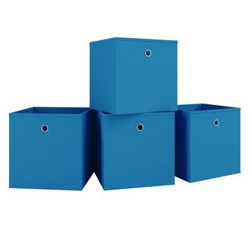 Lot de 4 boîtes pliantes Boîte pliante en tissu Boîte pliante Boîte à étagères Rangement Boxas